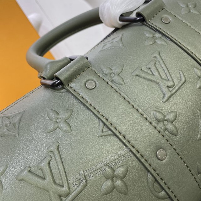 LV專櫃新款包包 路易威登Keepall XS手袋 M57961 LV壓紋皮革手提肩背包  ydh4328